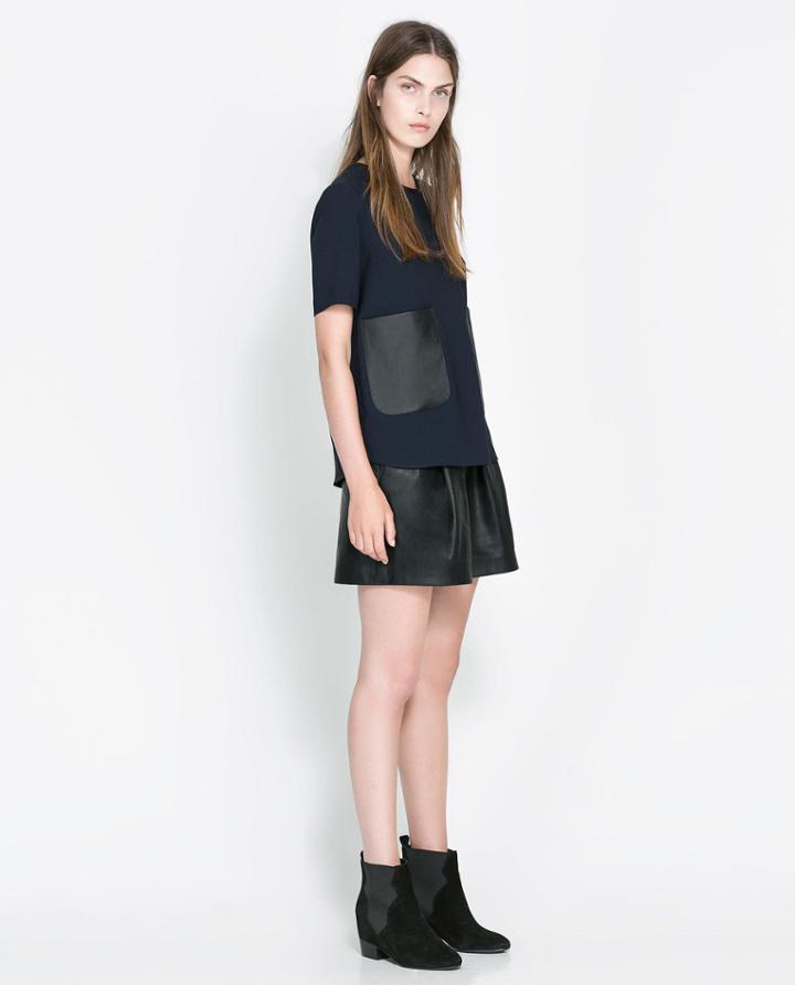 Zara Faux Leather Bermuda