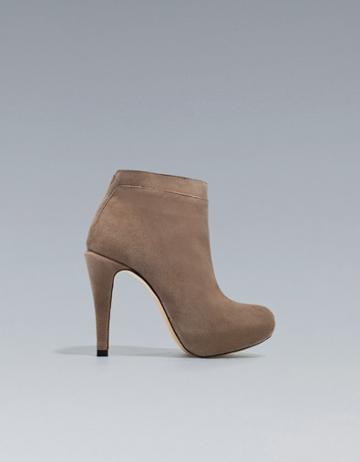 Suede High Heel Ankle Boot