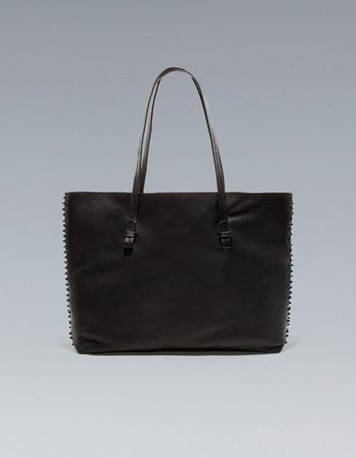 Studded Leather Shopper