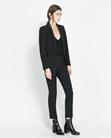 Zara Blazer With Tuxedo Collar