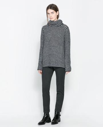 Zara Sweater With Loose Turtle Neck
