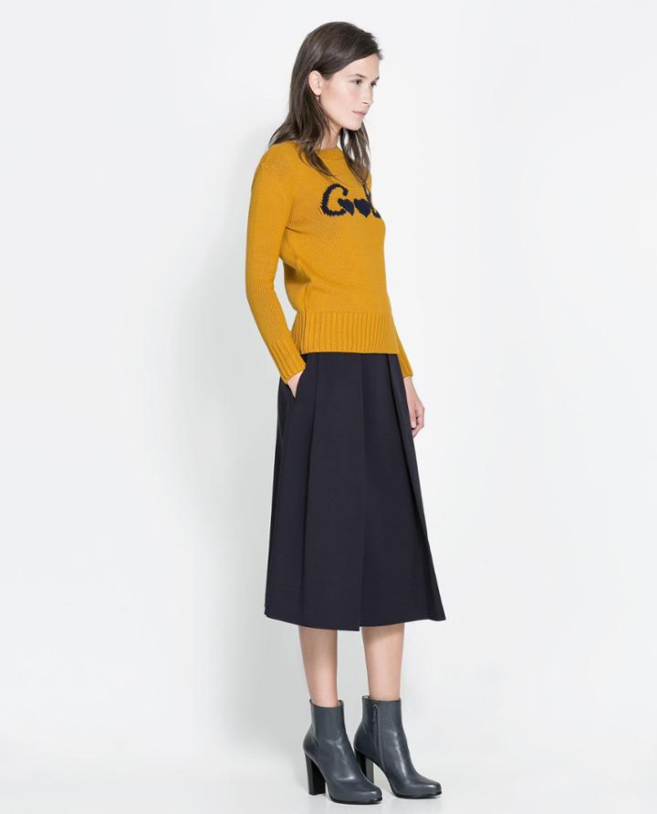 Zara Sweater With Letters On The Front
