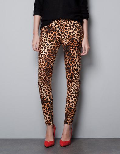 Leopard Print Skinny Trousers