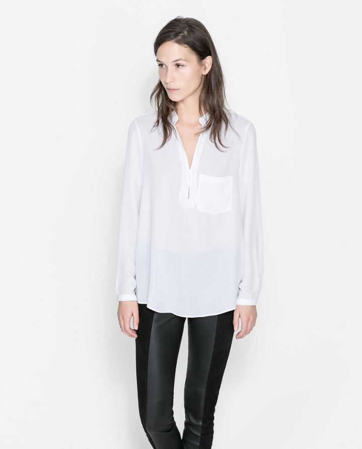 Zara Blouse With Pocket
