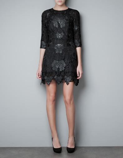 Lace And Leather Dress