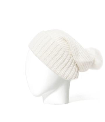 Zara Angora Knit Ribbed Woollen Hat