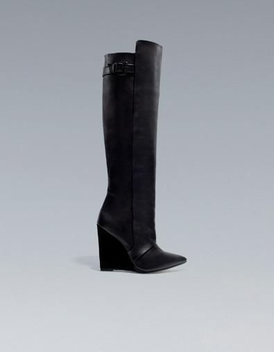 High Cut Wedge Boots
