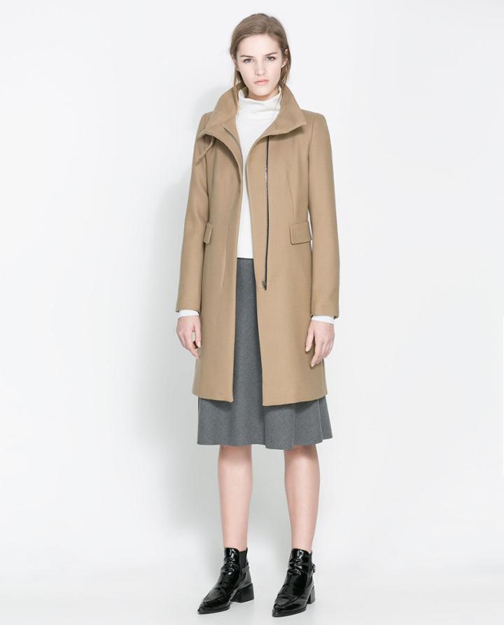 Zara Coat With Buckle Collar