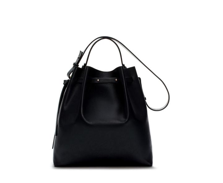 Zara Limited Edition Leather Bucket Bag
