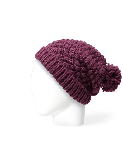 Knitted Beanie With Pompom