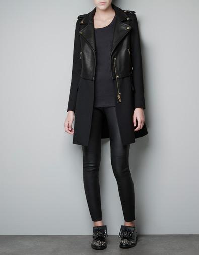 Leather Biker Coat