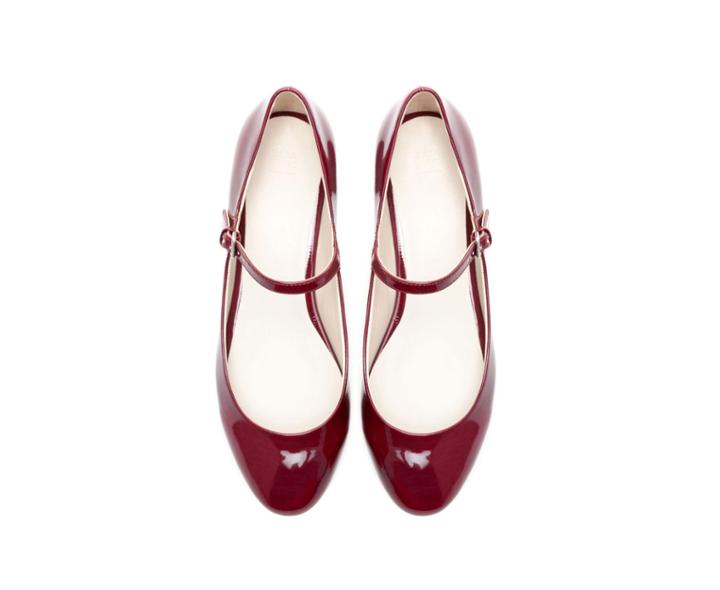 Zara Ballerina Shoes With Ankle Strap