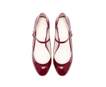 Zara Ballerina Shoes With Ankle Strap