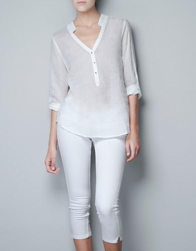 Blouse With Gold Buttons