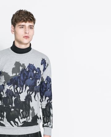 Zara Horse Print Sweatshirt