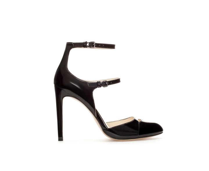 Zara High Heel Court Shoe With Straps