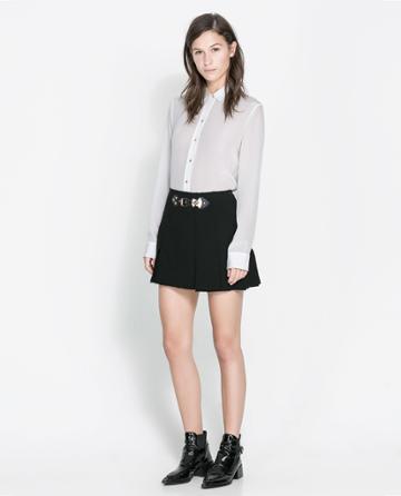 Zara Mini Skirt With Buckles