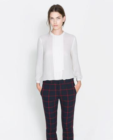Zara Blouse With Front Detail