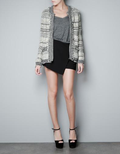 Fringed Jacquard Cardigan