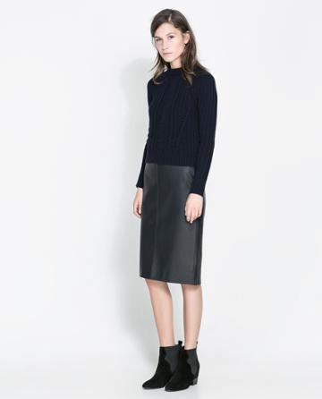 Zara Ribbed Cable Knit Sweater