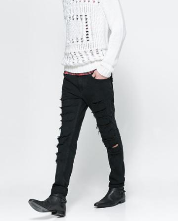 Zara Trousers With Ripped Detail