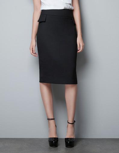 Pencil Skirt With Side Panels