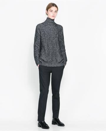 Zara Twist Knit Roll Neck Jumper