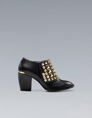 Gold Studded Ankle Boot