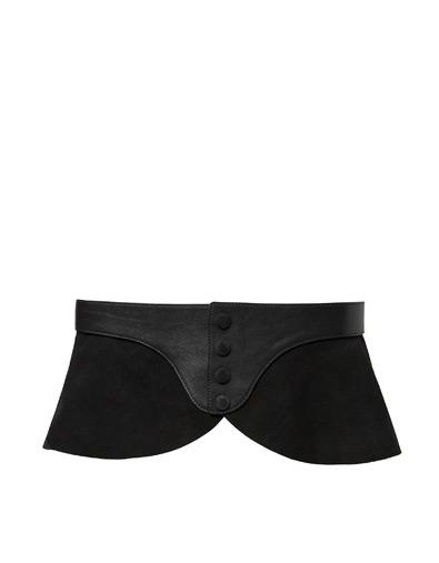 Suede Peplum Belt