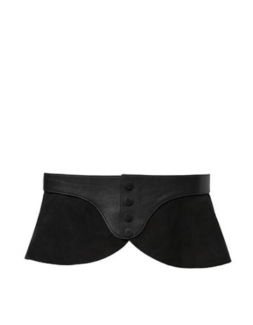 Suede Peplum Belt