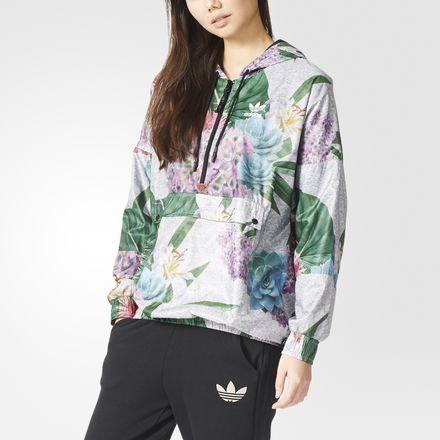 Adidas Training Floral Jacket Red