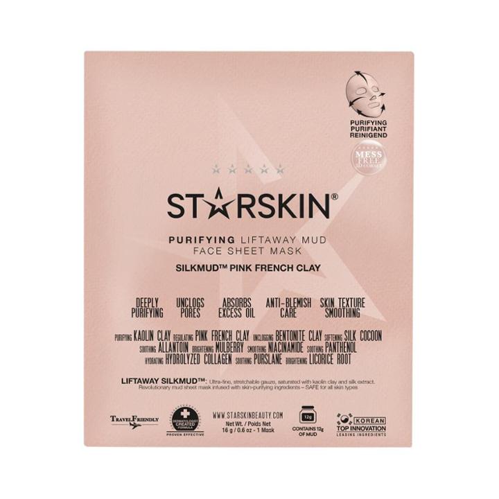 B-glowing Silkmud&trade; Pink French Clay Purifying Liftaway Mud Face Sheet Mask