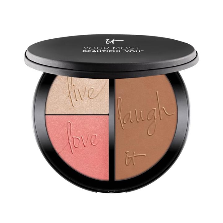 B-glowing Your Most Beautiful You&trade; Anti-aging Matte Bronzer, Radiance Luminizer & Brightening Blush Palette