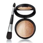 Laura Geller Beauty Baked Highlighter Duo With Double-ended Face And Eye Applicator