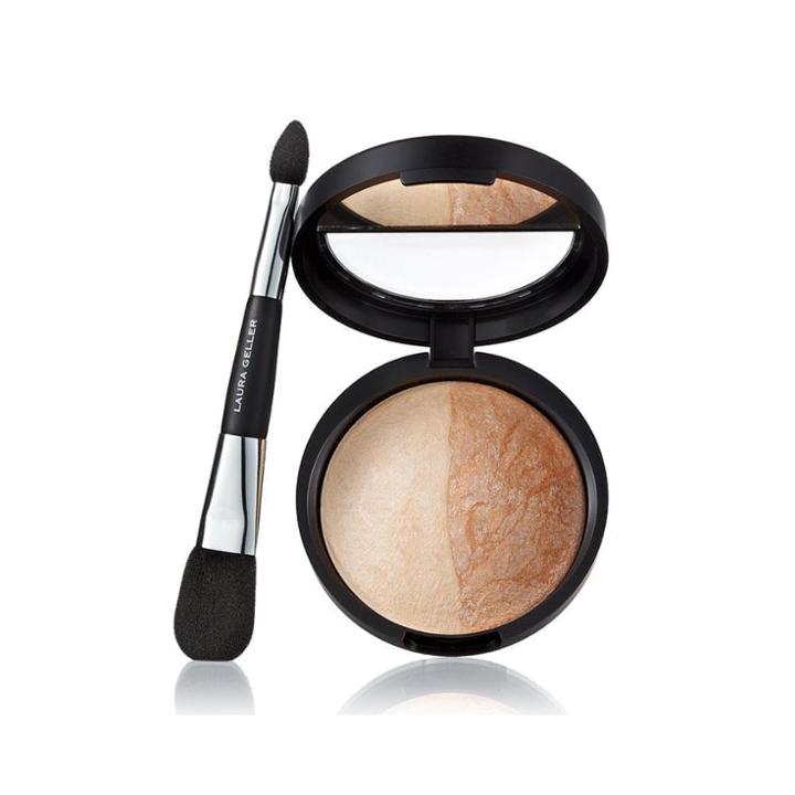 Laura Geller New York Baked Highlighter Duo With Double-ended Face And Eye Applicator