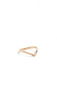 Rose Gold Ultra Mini V Ring By Vita Fede