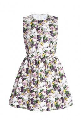 Sleeveless Floral Biker Dress