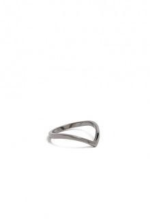 Gunmetal Ultra Mini V Ring By Vita Fede