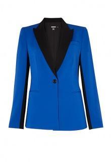Colour Blocked Peak Lapel Jacket By Dkny