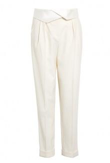 Ivory Tuxedo Twill Ankle Trouser By Dkny