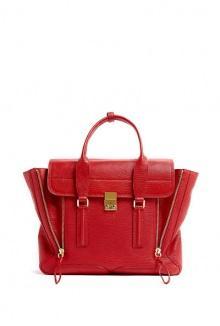 Red Leather Pashli Satchel By 3.1 Phillip Lim