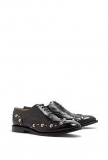 Black Lace Up Studded Brogues By Marc Jacobs