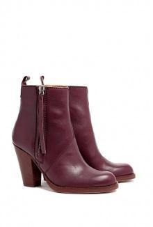 Exclusive Burgundy Colt Zip Up Ankle Boot By Acne