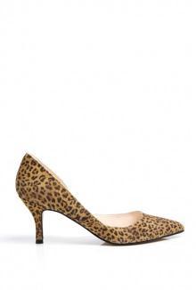Leopard Print Mid Heel Shoe By Ganni