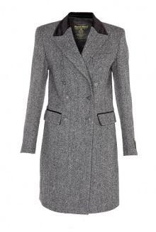 Exclusive Grey Herringbone Coat By Harris Tweed