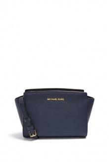 Navy Selma Medium Messenger Bag By Michael Michael Kors