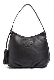 Black Hobo Bag With Removeable Tassle By Tory Burch
